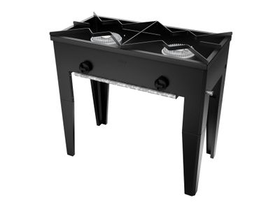 Imagen 2 del producto Anafe alto 2 quemadores 6EA185 negro Maigas.
