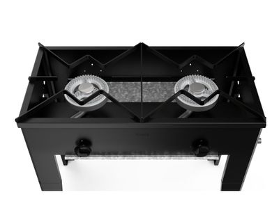 Anafe alto 2 quemadores 6EA185 negro Maigas.