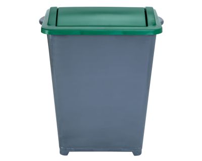 Basurero reciclaje 37 litros tapa vaivén reciclaje rojo Eco Hogar