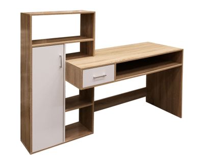 Imagen 2 del producto Centro trabajo 1 cajón 1 puerta natural/blanco