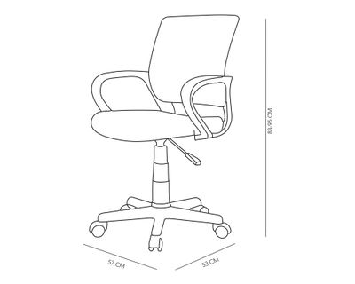 Imagen 2 del producto Silla de escritorio negro/gris M+Design