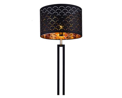 Imagen 2 del producto Lámpara pie 1L E27 rombos negro gold Abitare