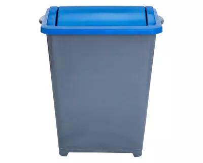 Basurero reciclaje 37 litros tapa vaivén reciclaje azul Eco Hogar