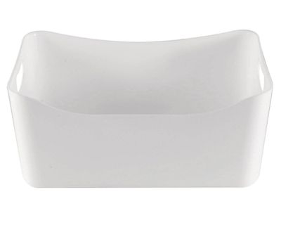 Caja organizadora con asas blanco acrílica 2.5 lt