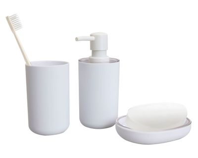 Imagen 2 del producto Set accesorios baño 3 piezas blanco