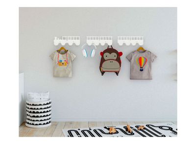 Imagen 2 del producto Perchero vagón blanco 4 ganchos Ducasse