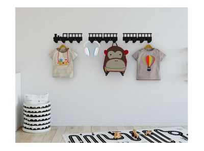 Imagen 2 del producto Perchero vagón negro 4 ganchos Ducasse