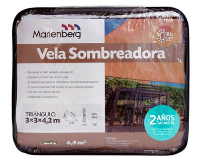 Imagen 2 del producto Vela sombreadora 3x3x4,2 m triángulo mocha Marienberg