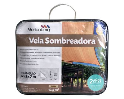 Imagen 2 del producto Vela sombreadora 5x5x7 m triángulo beige Marienberg