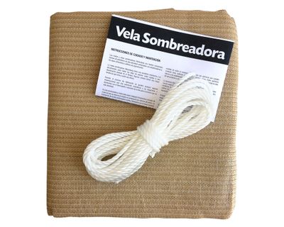 Vela sombreadora 5x5x7 m triángulo beige Marienberg
