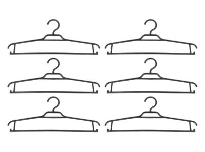 Imagen 1 del producto Colgador reciclado negro 6 unidades EcoHogar