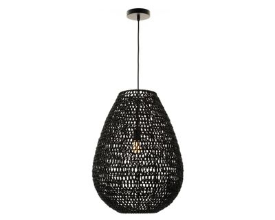 Lámpara colgar 1L E27 Mauricio negro Abitare