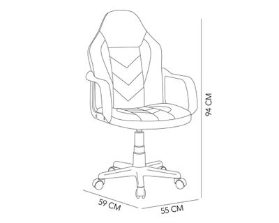 Imagen 2 del producto Silla gamer 5238 PR negro rojo M+Design