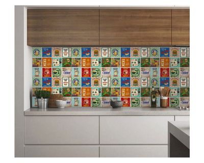 Imagen 2 del producto Vinilo adhesivo 15x15 cm Vintage Food 12 unidades