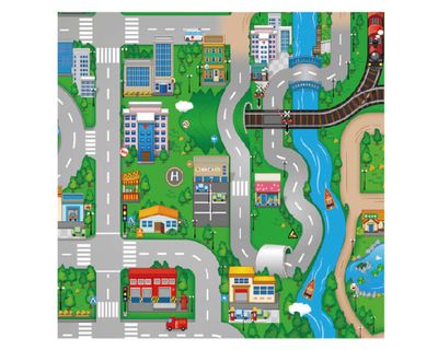 Imagen 2 del producto Playmat infantil 90x120 cm calles Cotidiana