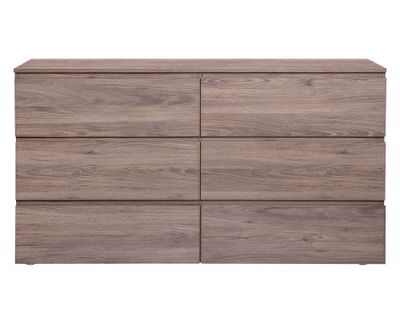 Cómoda Mallorca café oscuro 6 cajones