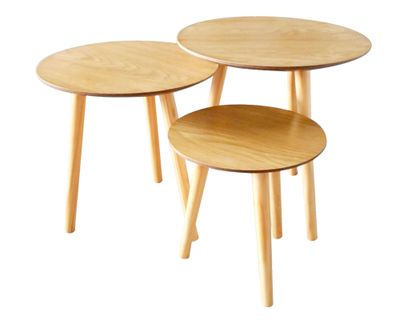 Imagen 2 del producto Mesa Grape natural 3 piezas M+Design