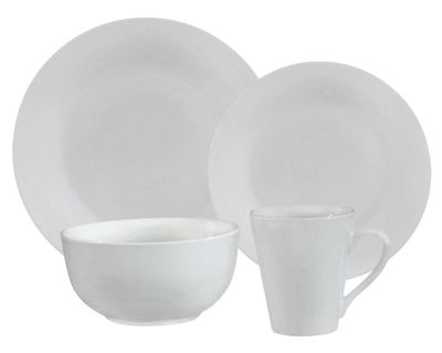 Vajilla 16 piezas blanco Cotidiana
