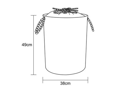 Imagen 2 del producto Canasto de ropa Cotidiana Canvas Capitals 2.2