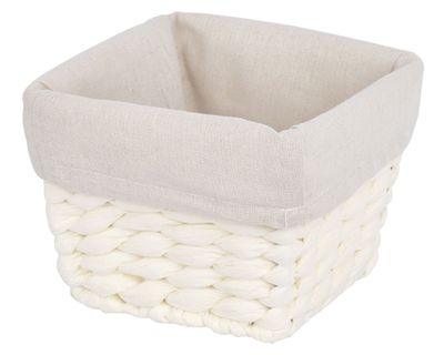 Canasto Cuadrado marfil Cotidiana
