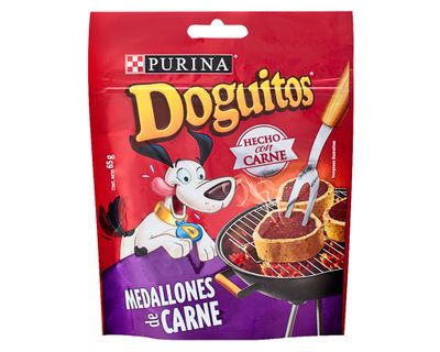 Imagen 2 del producto Snack perro adulto 65 gr medallones carne Doguitos.