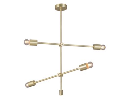 Lámpara colgar 4L E27 Asterisk gold bzlargo Abitare