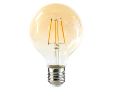 Imagen 2 del producto Ampolleta LED 6W E27 luz amarilla G80 Megabright