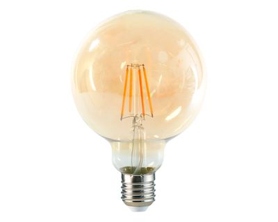 Imagen 2 del producto Ampolleta LED 6W E27 luz amarilla G95 Megabright