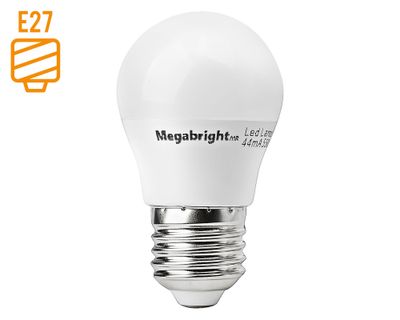 Ampolleta LED 5W E27 luz fría G45 Megabright