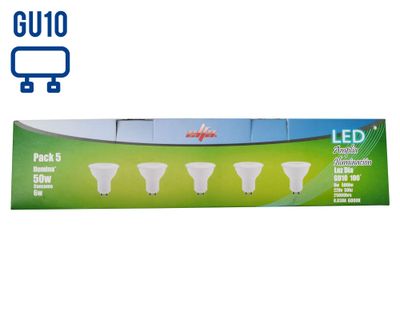 Imagen 1 del producto Ampolleta LED 50W GU10 luz día 5 unidades Elfa