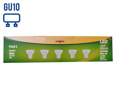 Imagen 1 del producto Ampolleta LED 40W GU10 luz cálida 5 unidades Elfa