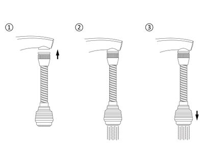 Imagen 2 del producto Aireador flexible 140 mm cromo/negro Flustem