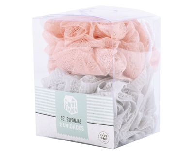 Imagen 2 del producto Esponja gris/rosado 2 unidades Cotidiana