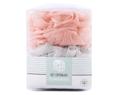 Imagen 1 del producto Esponja gris/rosado 2 unidades Cotidiana