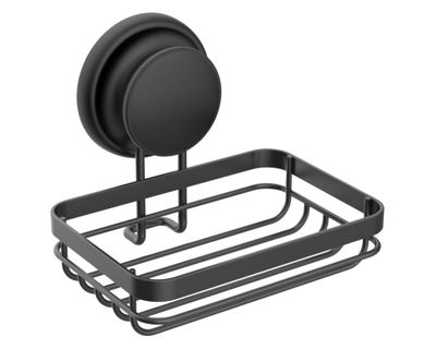 Porta jabón succión negro Cotidiana