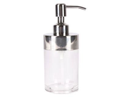 Dispensador jabón silver/transparente Cotidiana.