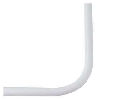 Barra cortina baño 1x1 m angular plástificada blanco 5F
