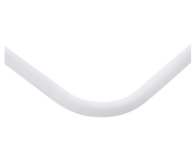 Barra cortina baño 75x75 cm angular plástificada blanco 5F
