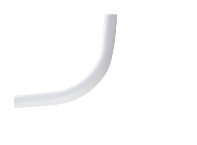 Barra cortina baño 0,90x1,8 m angular plástificada blanco Indegal