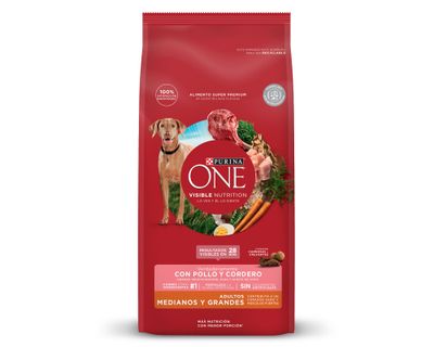 Imagen 2 del producto Alimento perro adulto 12 kg mediano/grande pollo y cordero Purina One.