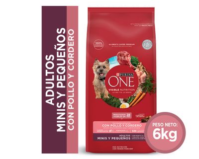 Alimento seco perro adulto mini/pequeño pollo cordero 6 kg