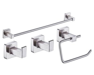 Imagen 1 del producto Set accesorios baño Arezzo nickel 4 piezas