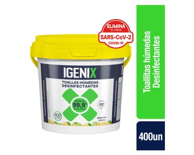 Toallitas húmedas desinfectantes 400 unidades Igenix.
