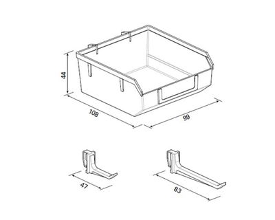 Imagen 2 del producto Caja contenedora transparente Ducasse Industrial.