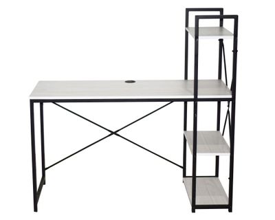 Centro de trabajo con repisa 2.0 ceniza/negro