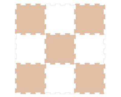 Imagen 1 del producto Mat armable beige/blanco 9 piezas Cotidiana