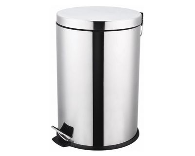 Imagen 2 del producto Basurero 11.2 litros pedal cromado Cotidiana.