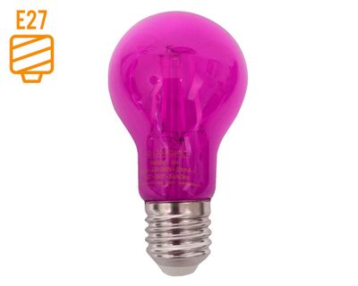 Imagen 1 del producto Ampolleta LED 6W E27 luz cálida rosado Ledzone.