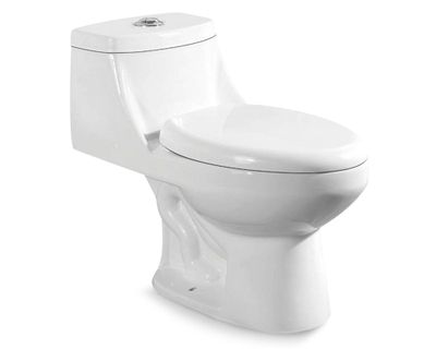 One piece piso 30.5 cm botón dual asiento cierre suave New Monza blanco