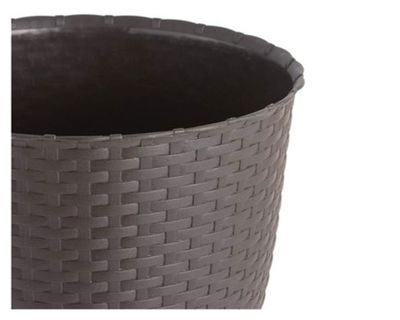 Imagen 2 del producto Macetero 25 cm ratán marrón Reyplast